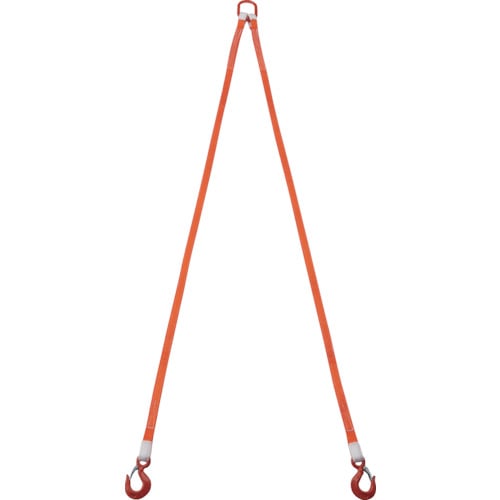 トラスコ中山 TRUSCO 2本吊ベルトスリングセット 25mm幅X2m 吊り角度60°時荷重0.86t(最大使用荷重1t)（ご注文単位1セット）【直送品】
