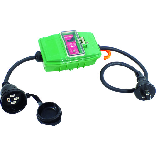 トラスコ中山 日動 三相200V防雨延長ブレーカ 過負荷漏電保護兼用 発電機対応(ご注文単位1台)【直送品】