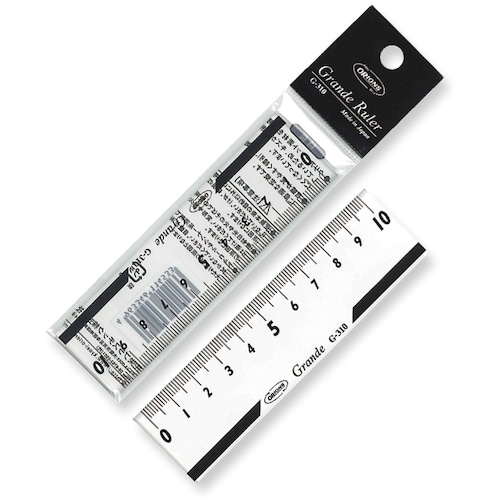 トラスコ中山 共栄プラスチック グランデ直線定規 10cm(ご注文単位1本)【直送品】