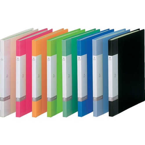 トラスコ中山 リヒト A4/S クリヤーブック(20枚) 青(ご注文単位1冊)【直送品】