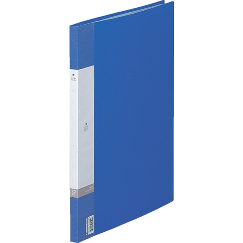 トラスコ中山 リヒト クリアファイル B4/S型 クリヤーブック(タテ型・固定式) ポケット20枚 青(ご注文単位1冊)【直送品】