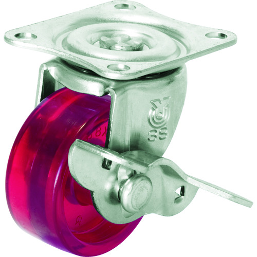 トラスコ中山 ユーエイ スケルトンキャスター自在車S付 38径ポリカーボネート車輪(透明)(ご注文単位1個)【直送品】