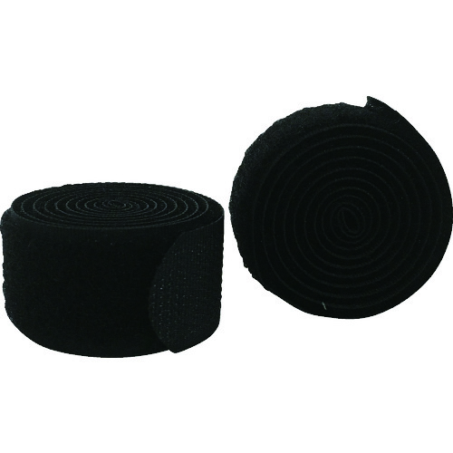 トラスコ中山 ユタカメイク マジックテープ マジックストラップS 20mm×60cm ブラック(ご注文単位1袋)【直送品】