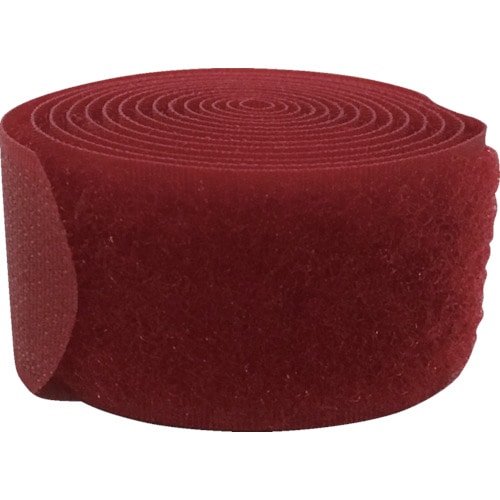 トラスコ中山 ユタカメイク マジックテープ マジックストラップL 25mm×110cm レッド(ご注文単位1袋)【直送品】