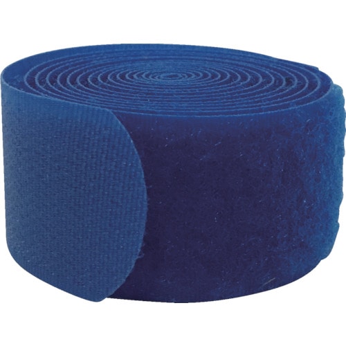 トラスコ中山 ユタカメイク マジックテープ マジックストラップL 25mm×110cm ブルー(ご注文単位1袋)【直送品】