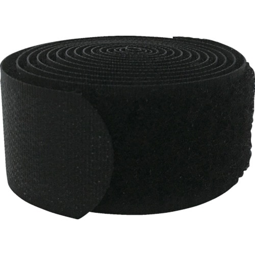 トラスコ中山 ユタカメイク マジックテープ マジックストラップL 25mm×110cm ブラック(ご注文単位1袋)【直送品】