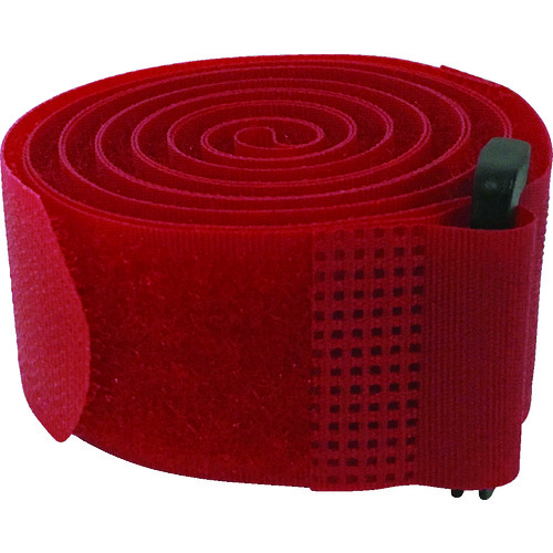 トラスコ中山 ユタカメイク マジックテープ マジックストラップ強力結束 25mm×130cm レッド(ご注文単位1本)【直送品】