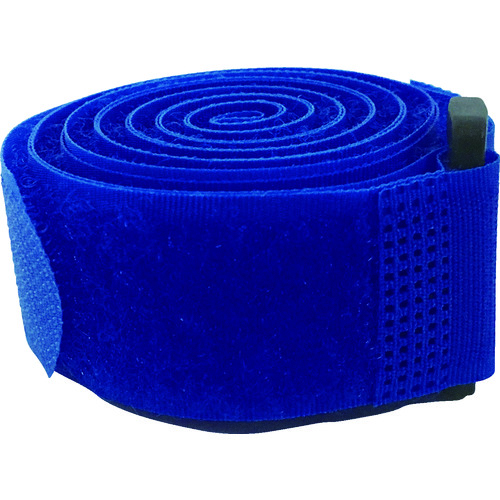 トラスコ中山 ユタカメイク マジックテープ マジックストラップ強力結束 25mm×130cm ブルー(ご注文単位1本)【直送品】