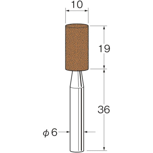 トラスコ中山 リューター 軸付砥石 126-5864(ご注文単位1袋)【直送品】