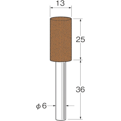 トラスコ中山 リューター 軸付砥石 126-5834(ご注文単位1袋)【直送品】