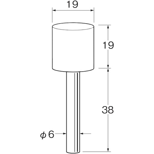 トラスコ中山 リューター 軸付砥石 126-2746(ご注文単位1袋)【直送品】