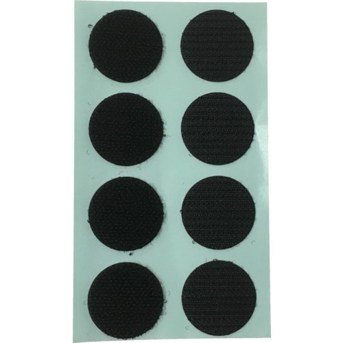 トラスコ中山 ユタカメイク マジックテープ ワンタッチ 22φ 8コ入り ブラック(ご注文単位1袋)【直送品】