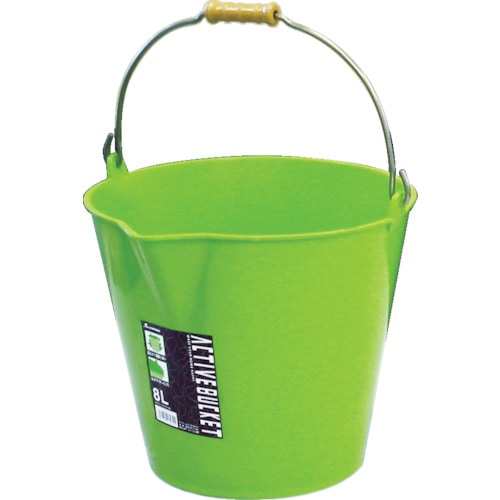 トラスコ中山 リス アクティブバケツ 8L ライトグリーン(ご注文単位1個)【直送品】