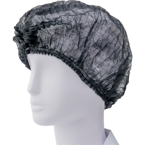 トラスコ中山 シンガー シンガーギャザーキャップMP(100枚入)ブラック(ご注文単位1箱)【直送品】