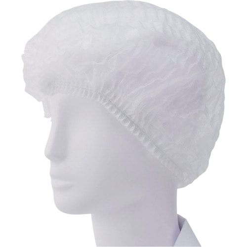 トラスコ中山 シンガー シンガーギャザーキャップMP(100枚入)ホワイト(ご注文単位1箱)【直送品】
