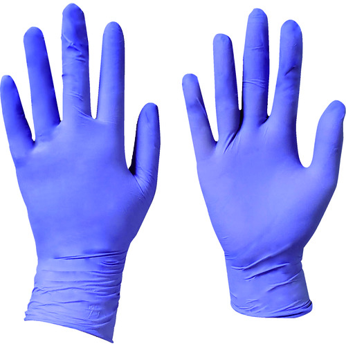 トラスコ中山 モレーン 使い捨てニトリルグローブ グレイシアハイジーン Lサイズ(125枚/パック)(ご注文単位1パック)【直送品】