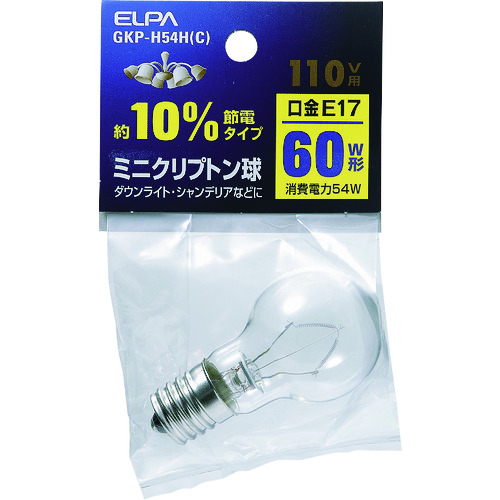 トラスコ中山 ELPA ミニクリプトン球 202-1002(ご注文単位1個)【直送品】