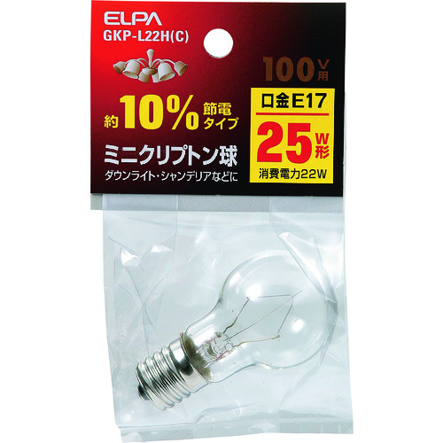 トラスコ中山 ELPA ミニクリプトン球 202-0958(ご注文単位1個)【直送品】