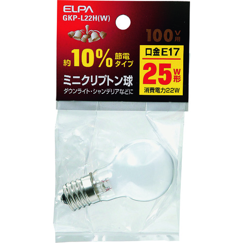 トラスコ中山 ELPA ミニクリプトン球 167-9171(ご注文単位1個)【直送品】