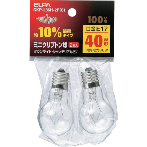 トラスコ中山 ELPA ミニクリプトン球 168-2235(ご注文単位1パック)【直送品】