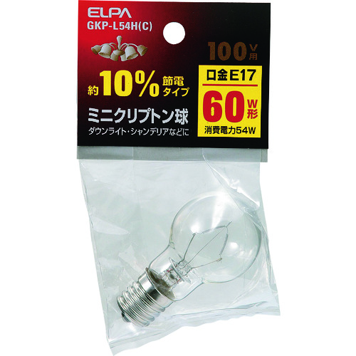 トラスコ中山 ELPA ミニクリプトン球 166-1783(ご注文単位1個)【直送品】