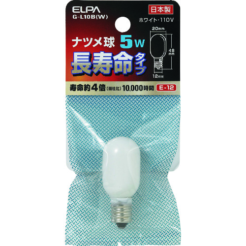 トラスコ中山 ELPA ナツメ球5WE12Wロング(ご注文単位1個)【直送品】