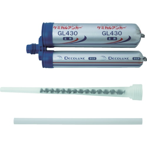 トラスコ中山 DECOLUXE 接着系エポキシ樹脂カートリッジタイプ ケミチューブ GL430(ご注文単位1セット)【直送品】