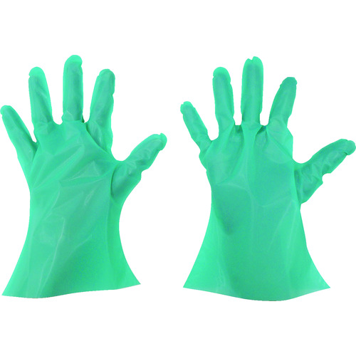 トラスコ中山 東京パック 使い捨て手袋 ニューマイジャストエコノミー化粧箱 SS グリーン(ご注文単位1箱)【直送品】