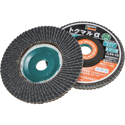 トラスコ中山 TRUSCO トクマルα ジルコニア Φ100 (10枚入) 100#(ご注文単位1箱)【直送品】