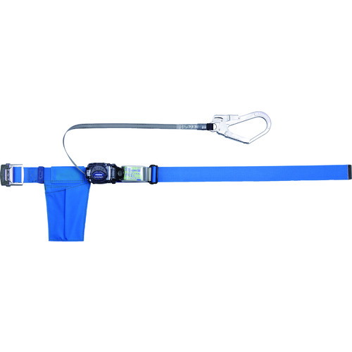 トラスコ中山 TRUSCO 巻取式 胴ベルト型墜落制止用器具 幅50mmX長さ1400mm ブルー(ご注文単位1本)【直送品】