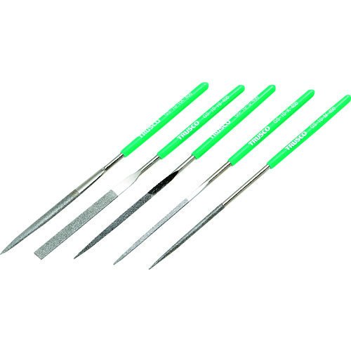 トラスコ中山 TRUSCO ダイヤモンドヤスリ 精密用#400 5本セット 全長140mm(10本組サイズ)(ご注文単位1セット)【直送品】