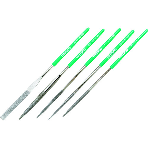 トラスコ中山 TRUSCO ダイヤモンドヤスリ 精密用#400 5本セット 全長140mm(12本組サイズ)(ご注文単位1セット)【直送品】