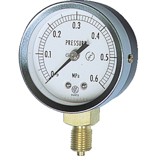 トラスコ中山 長野 JIS汎用形圧力計A枠(ストレート) 圧力レンジ(MPa):0.0~0.10(ご注文単位1個)【直送品】