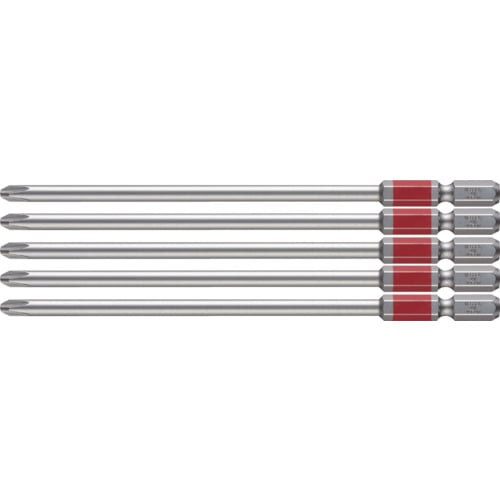 トラスコ中山 ベッセル 剛彩ビット 5本組 (片頭) ＋2×130mm（ご注文単位1パック）【直送品】