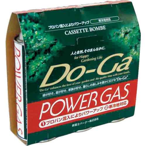 トラスコ中山 新富士 Do-Ga パワーガス3本組（ご注文単位1パック）【直送品】