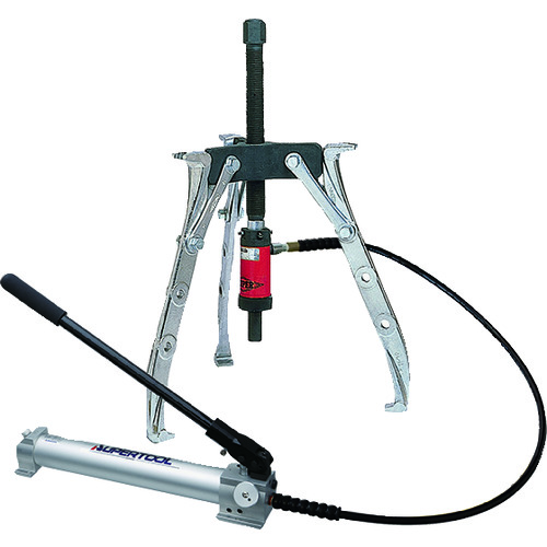 トラスコ中山 スーパー 3本爪油圧プーラセット(油圧ポンプHP500AN・ホースHH2N・シリンダGPC1012)最大使用外径:300(ご注文単位1セット)【直送品】