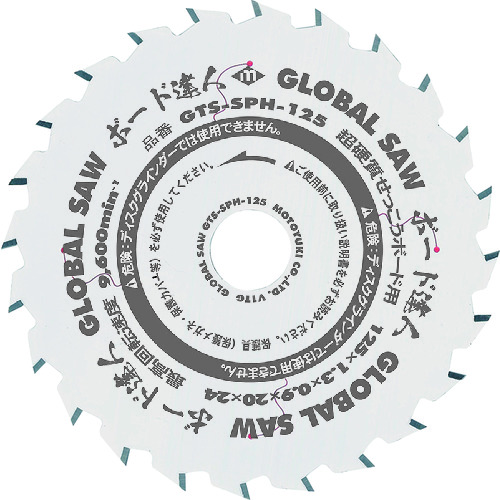 トラスコ中山 モトユキ チップソー グローバルソー ボード達人 強化せっこうボード用 外径125mm(ご注文単位1枚)【直送品】