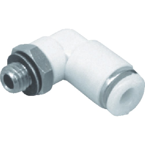 トラスコ中山 CKD チューブ継手 ニュージョイントミニタイプ 片口エルボタイプ 適合チューブ外径3.2mm 接続口径M3×0.5（ご注文単位1個）【直送品】