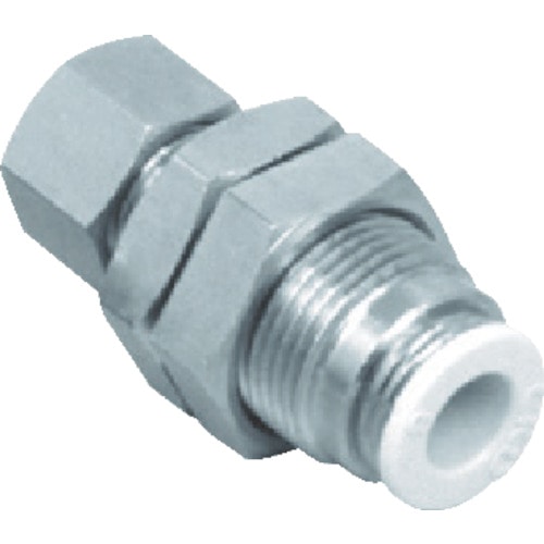 トラスコ中山 CKD チューブ継手 ニュージョイント 対締付ジョイント用 バルクヘッド 適合チューブ外径12mm(ご注文単位1個)【直送品】