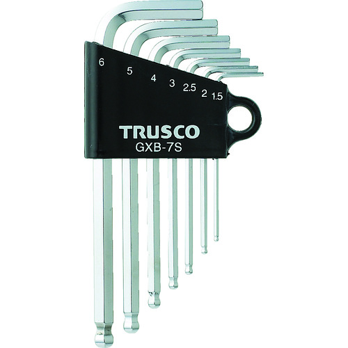 トラスコ中山 TRUSCO ボールポイント六角棒レンチセット 7本組(ご注文単位1セット)【直送品】