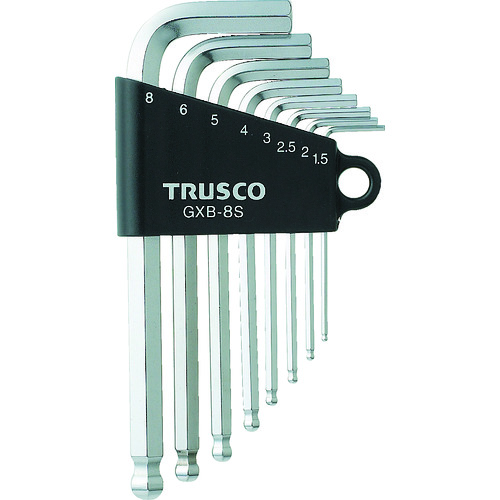 トラスコ中山 TRUSCO ボールポイント六角棒レンチセット 8本組(ご注文単位1セット)【直送品】