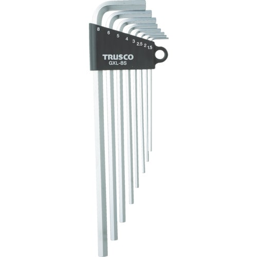 トラスコ中山 TRUSCO ロング六角棒レンチセット 8本組(ご注文単位1セット)【直送品】