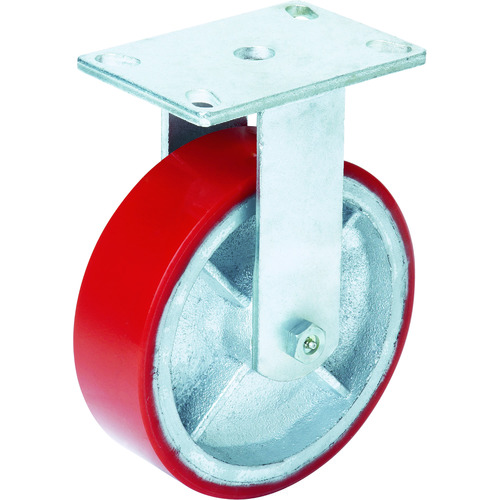 トラスコ中山 OH スーパーストロングキャスター Hシリーズ 超重荷重用 ウレタン車 固定車 車輪径150mm 許容荷重600kg(ご注文単位1個)【直送品】