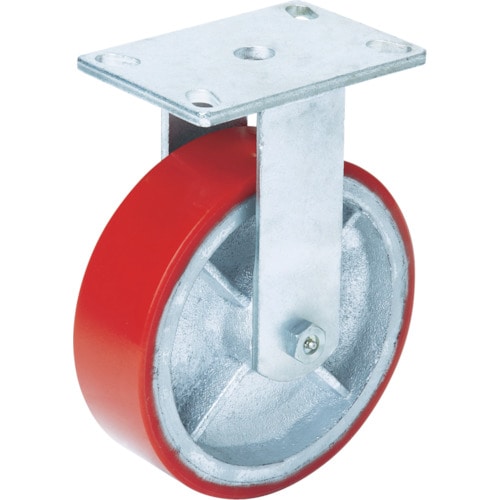 トラスコ中山 OH スーパーストロングキャスター Hシリーズ 超重荷重用 ウレタン車 固定車 車輪径250mm 許容荷重700kg(ご注文単位1個)【直送品】