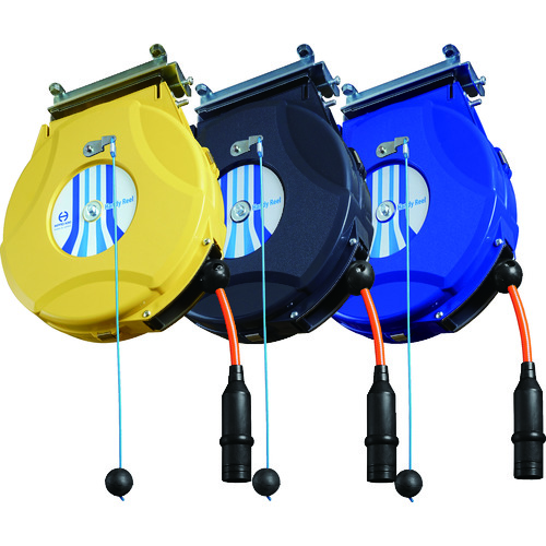 トラスコ中山 日平 ハンディーエアーリール(ブレーキ付) ホース内径6.4×外径10mm 黒(ご注文単位1台)【直送品】