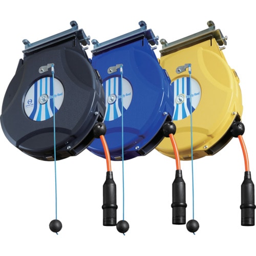 トラスコ中山 日平 ハンディーエアーリール(ブレーキ付) ホース内径6.4×外径10mm 黄(ご注文単位1台)【直送品】