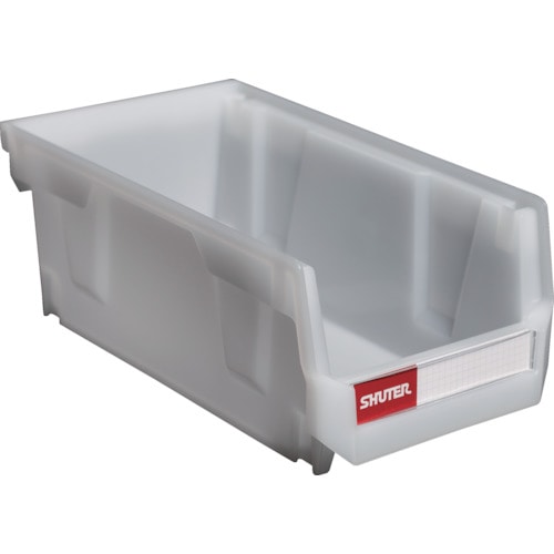 トラスコ中山 SHUTER スタッキングコンテナ 0.8L 白半透明(ご注文単位1個)【直送品】