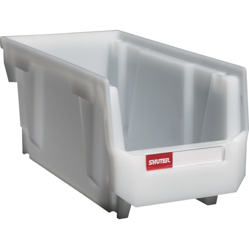 トラスコ中山 SHUTER スタッキングコンテナ 2.7L 白半透明(ご注文単位1個)【直送品】
