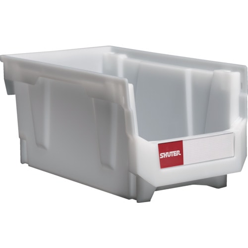 トラスコ中山 SHUTER スタッキングコンテナ 9.6L 白半透明(ご注文単位1個)【直送品】