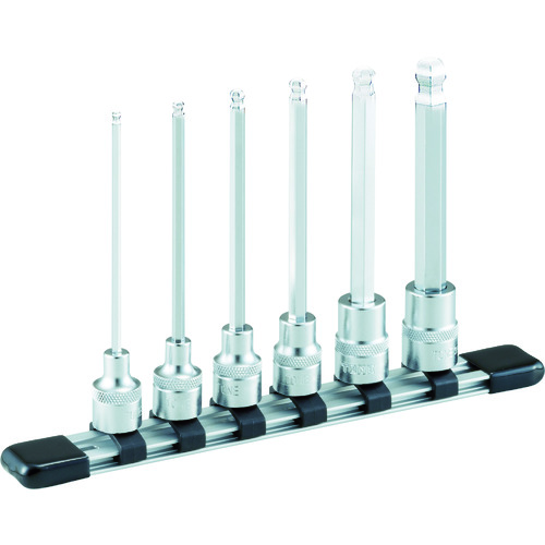 トラスコ中山 TONE ロングボールポイントヘキサゴンソケットセット(ホルダー付)（ご注文単位1セット）【直送品】